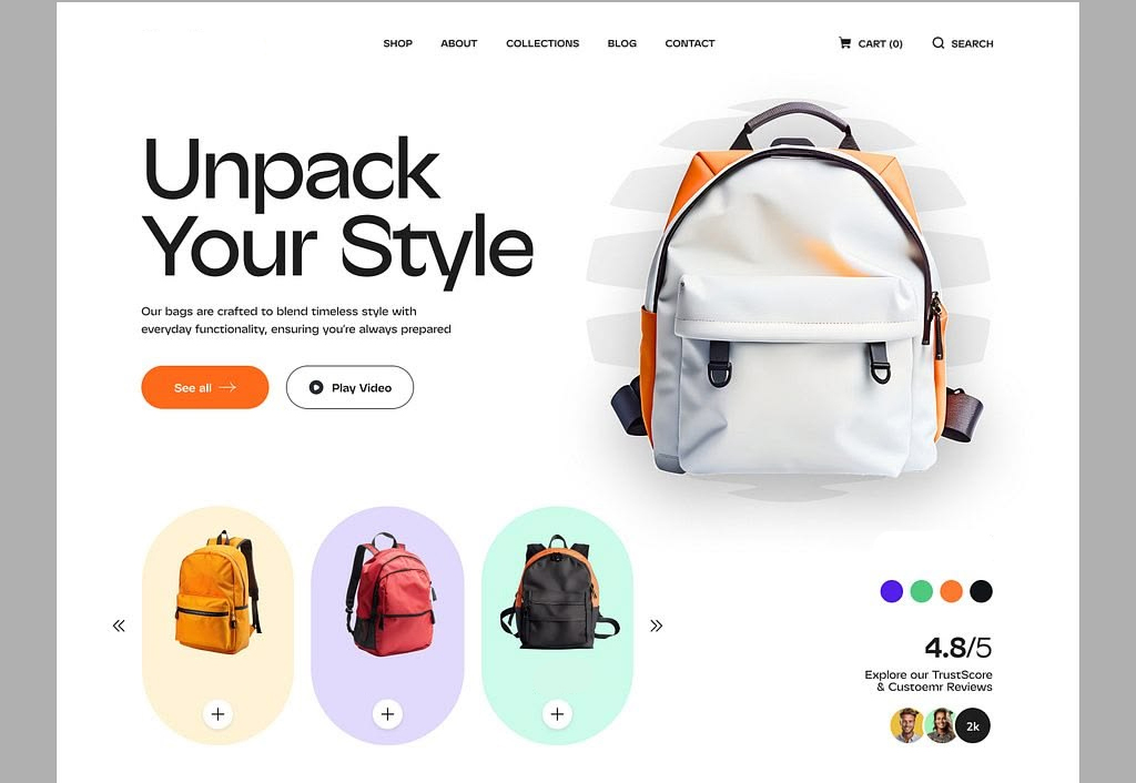 Web design — editorial site